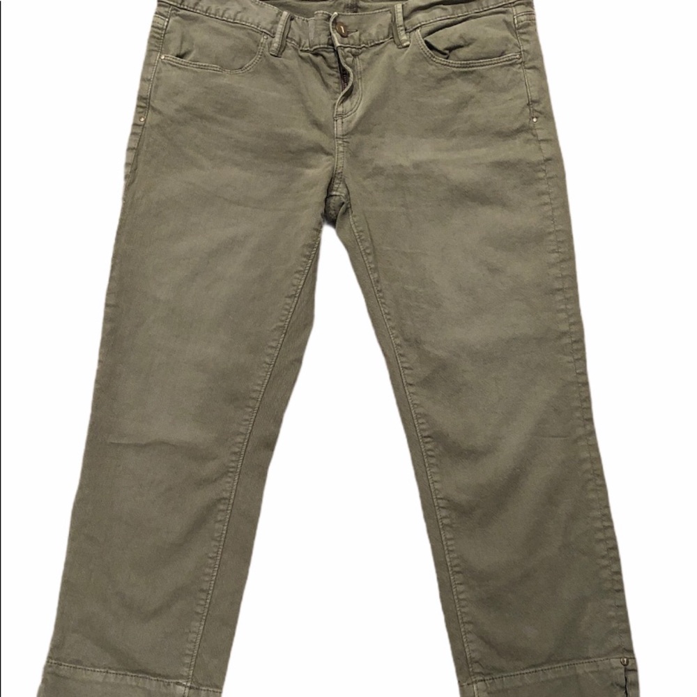 Anthropologie Army Green Capris  29
